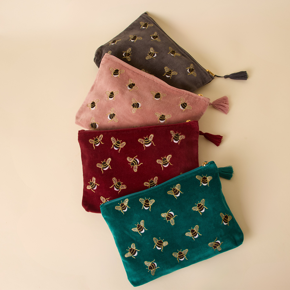 Bumble Bee Travel Pouch - Teal