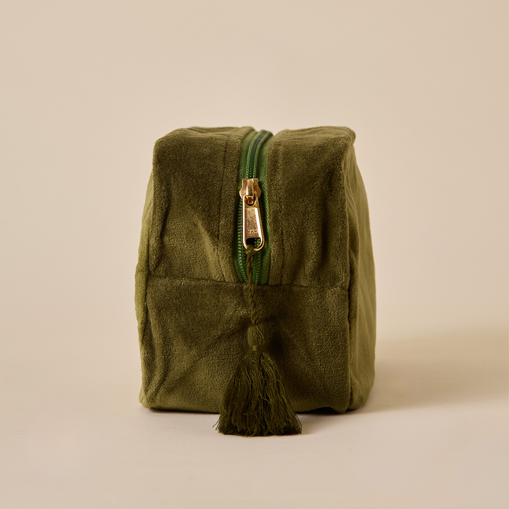 Evil Eye Makeup Bag - Olive
