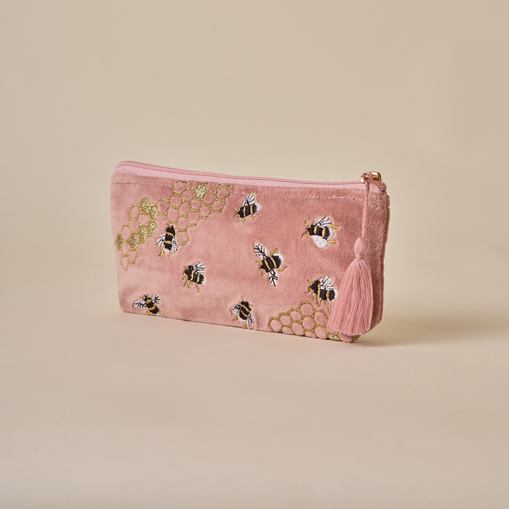 Bumble Bee Pencil Pouch - Tea Rose