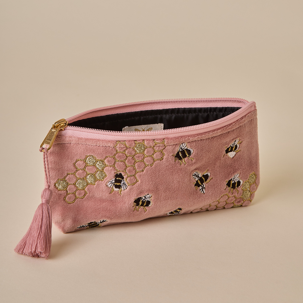 Bumble Bee Pencil Pouch - Tea Rose