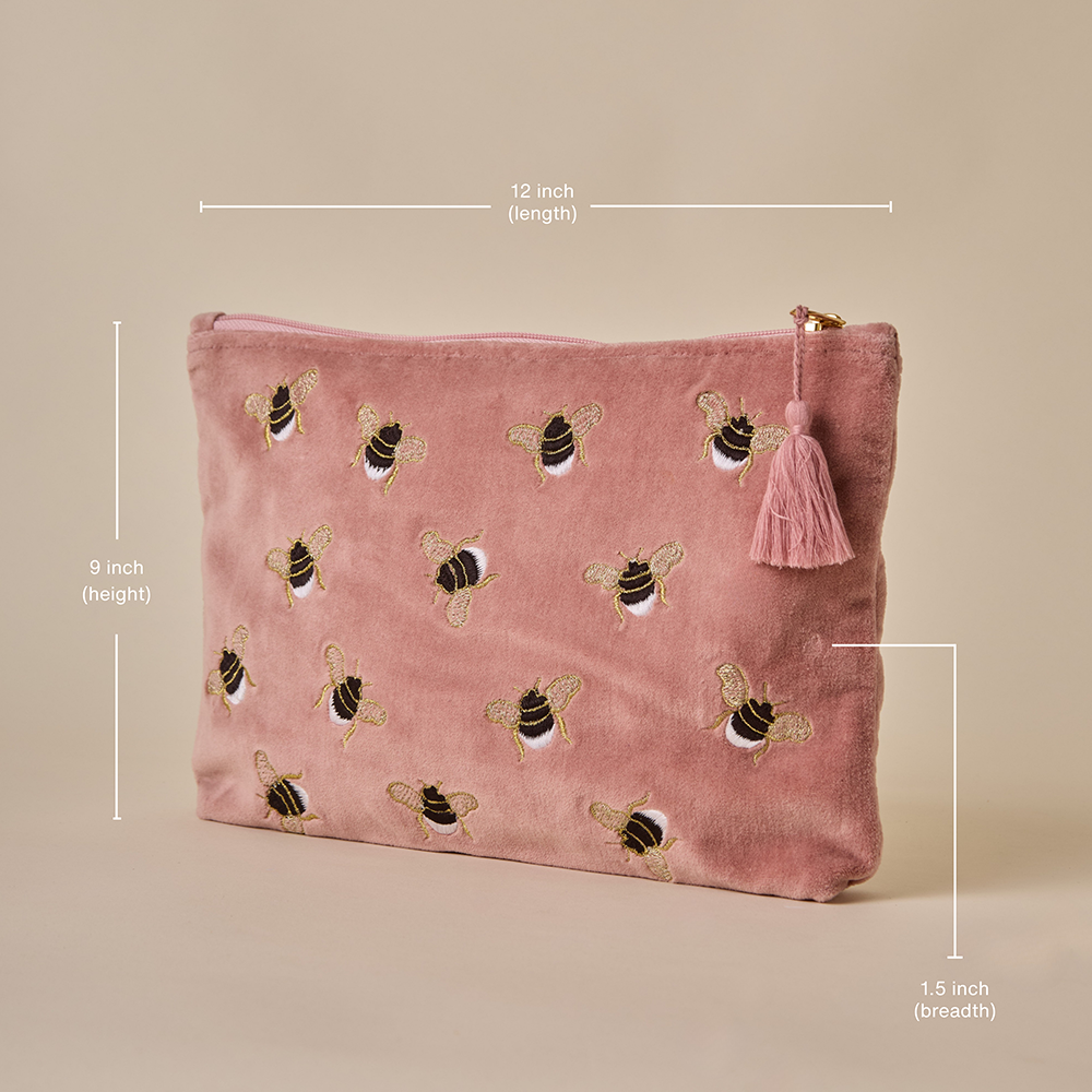 Bumble Bee Travel Pouch - Tea Rose