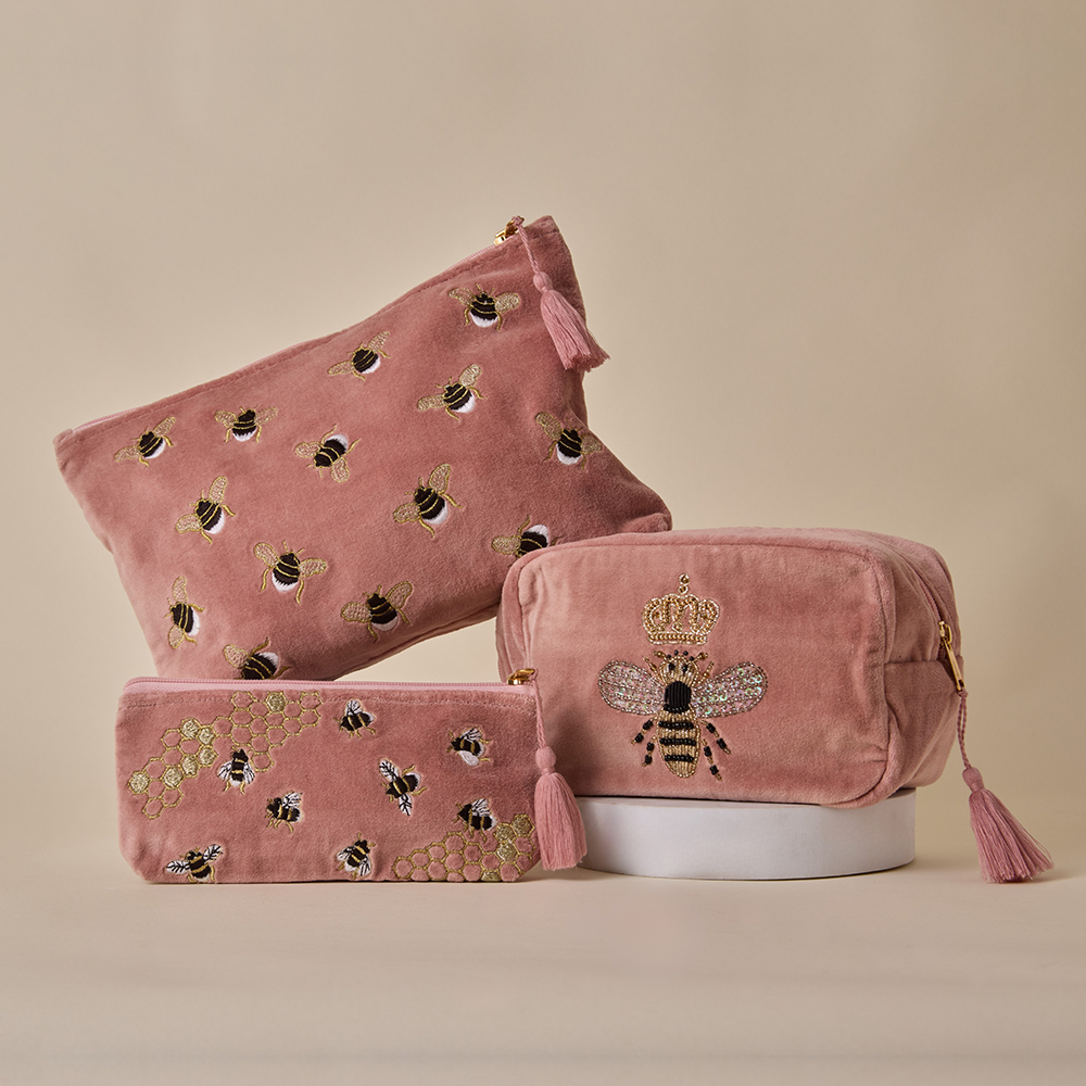 Bumble Bee Pencil Pouch - Tea Rose