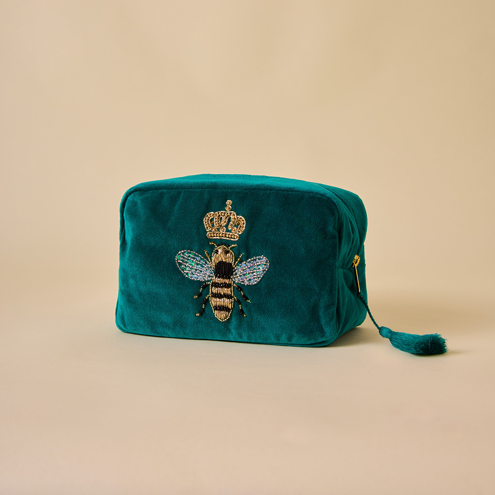 Bumble Bee Makeup Bag - Teal