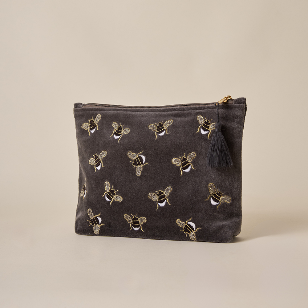 Bumble Bee Travel Pouch - Shadow Grey