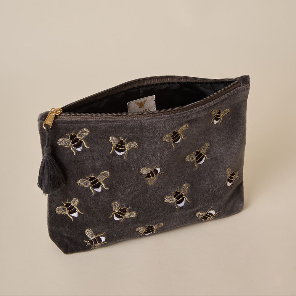 Bumble Bee Travel Pouch - Shadow Grey