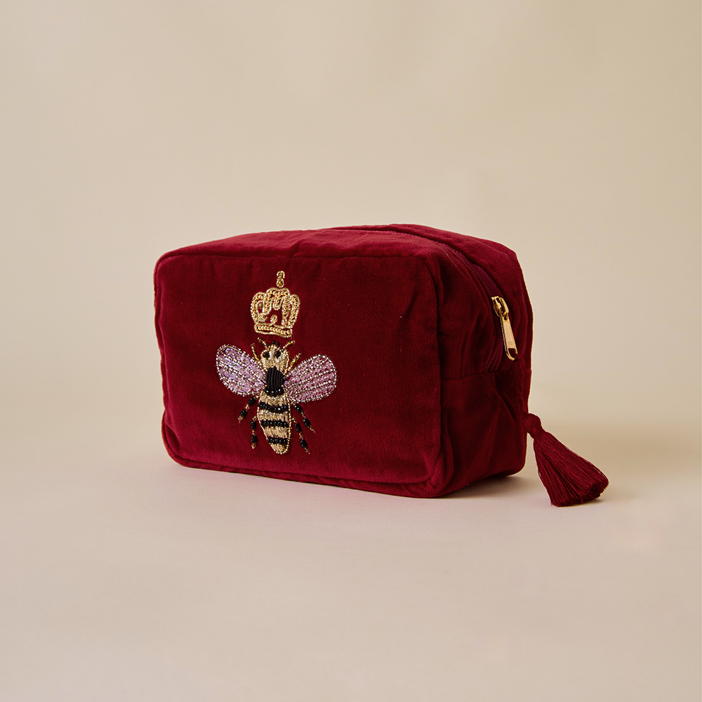 Bumble Bee Makeup Bag - Maroon