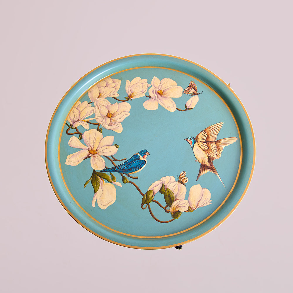 Magnolia Handpainted Butler Tray - Round