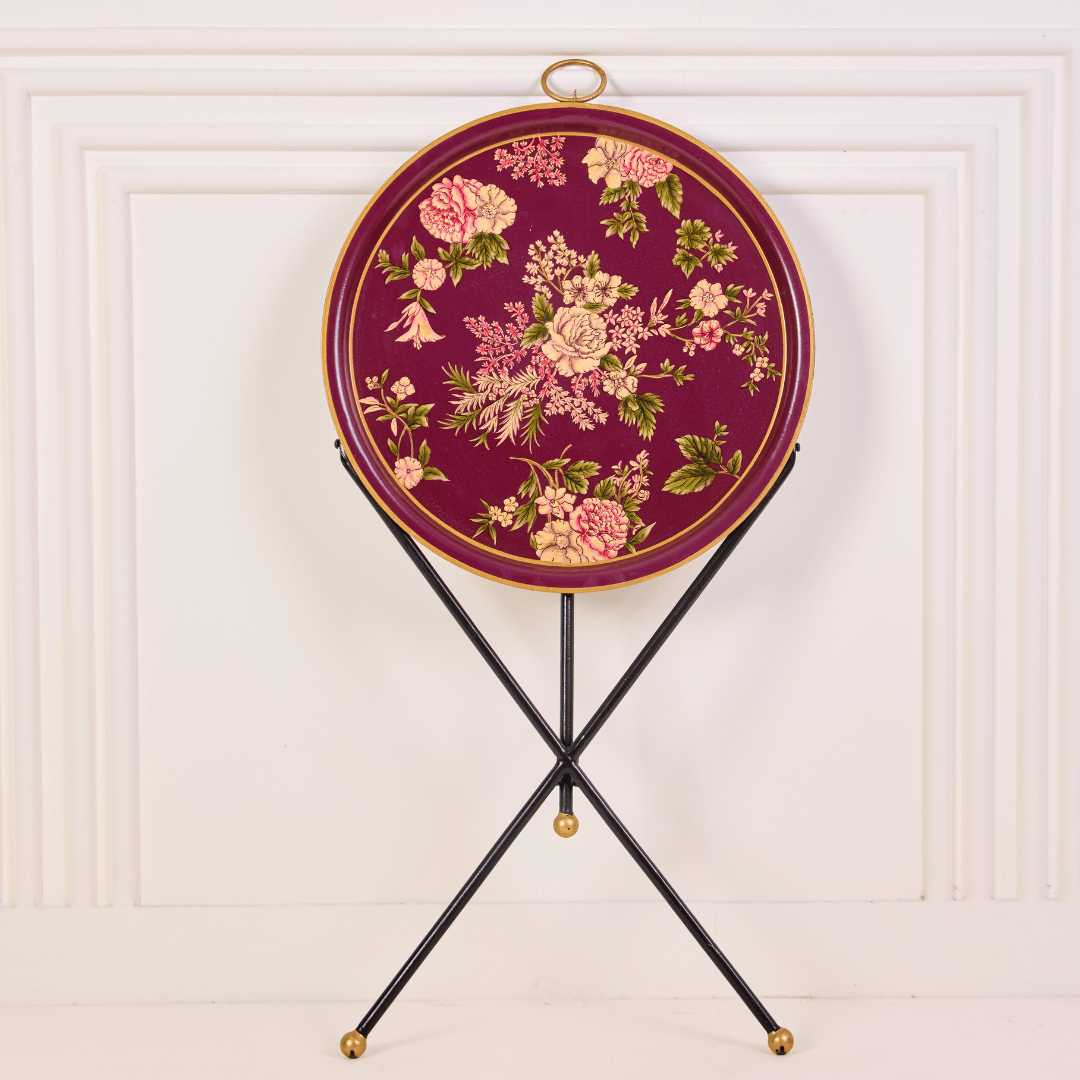 Rosa Handpainted Butler Tray - Round