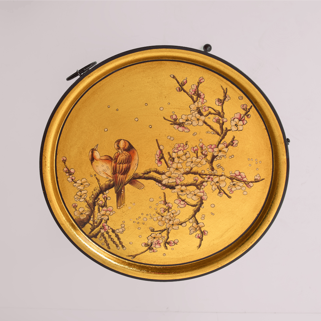 Sakura Handpainted Butler Tray - Round