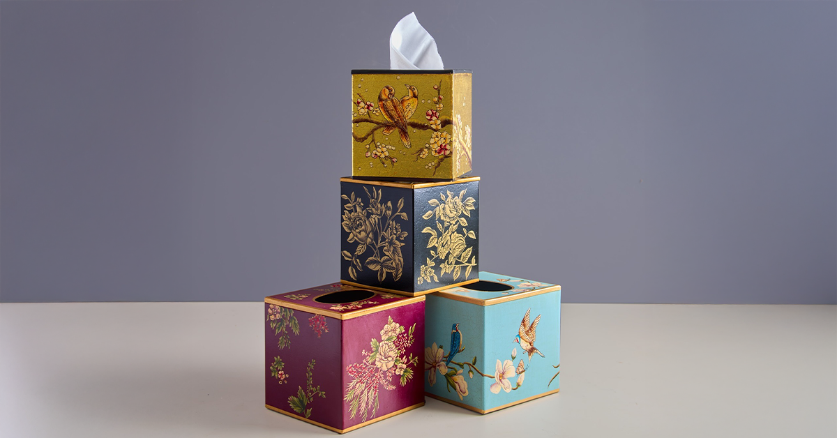 Artful Tissue Box Covers That Transform Your Coffee Table Setup