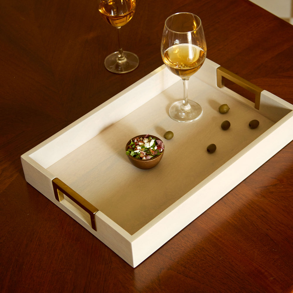 Kibashi Serving Trays - White Washed