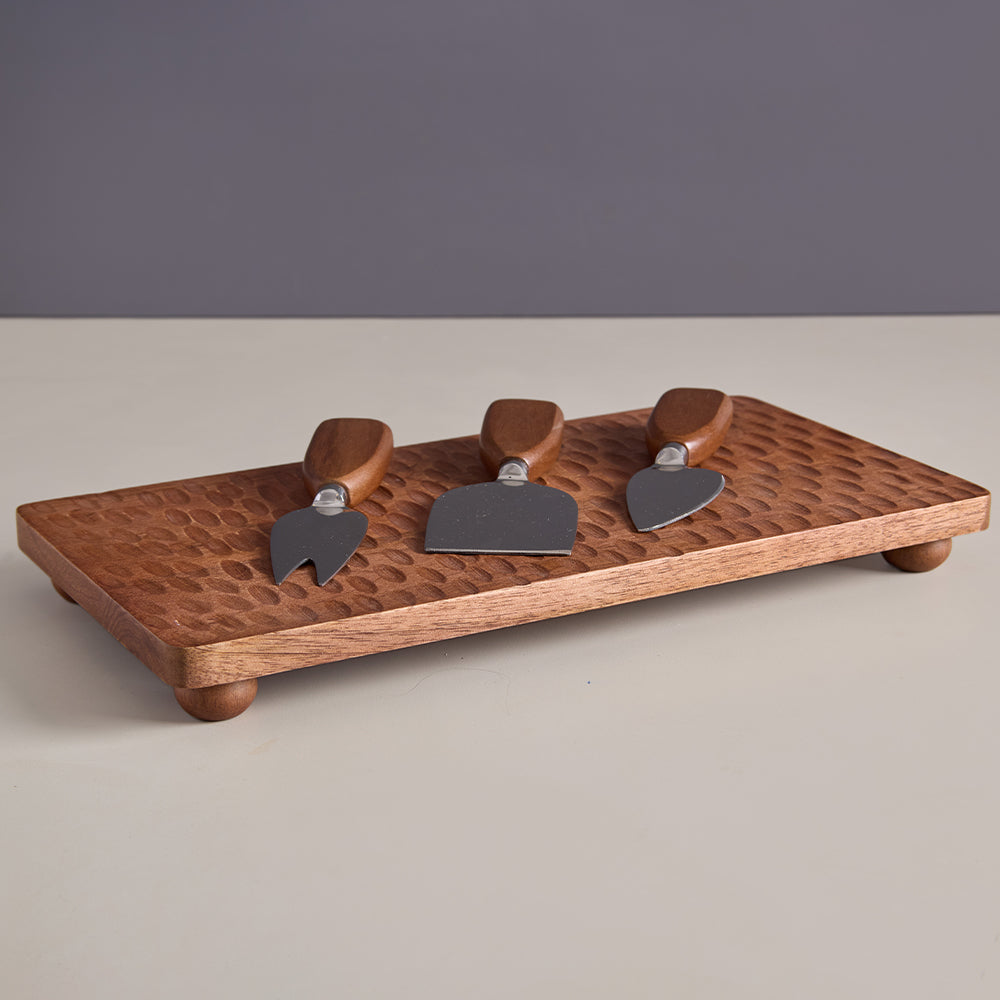 Moku Grazing Platter With Cheese Knives (Set Of 4)