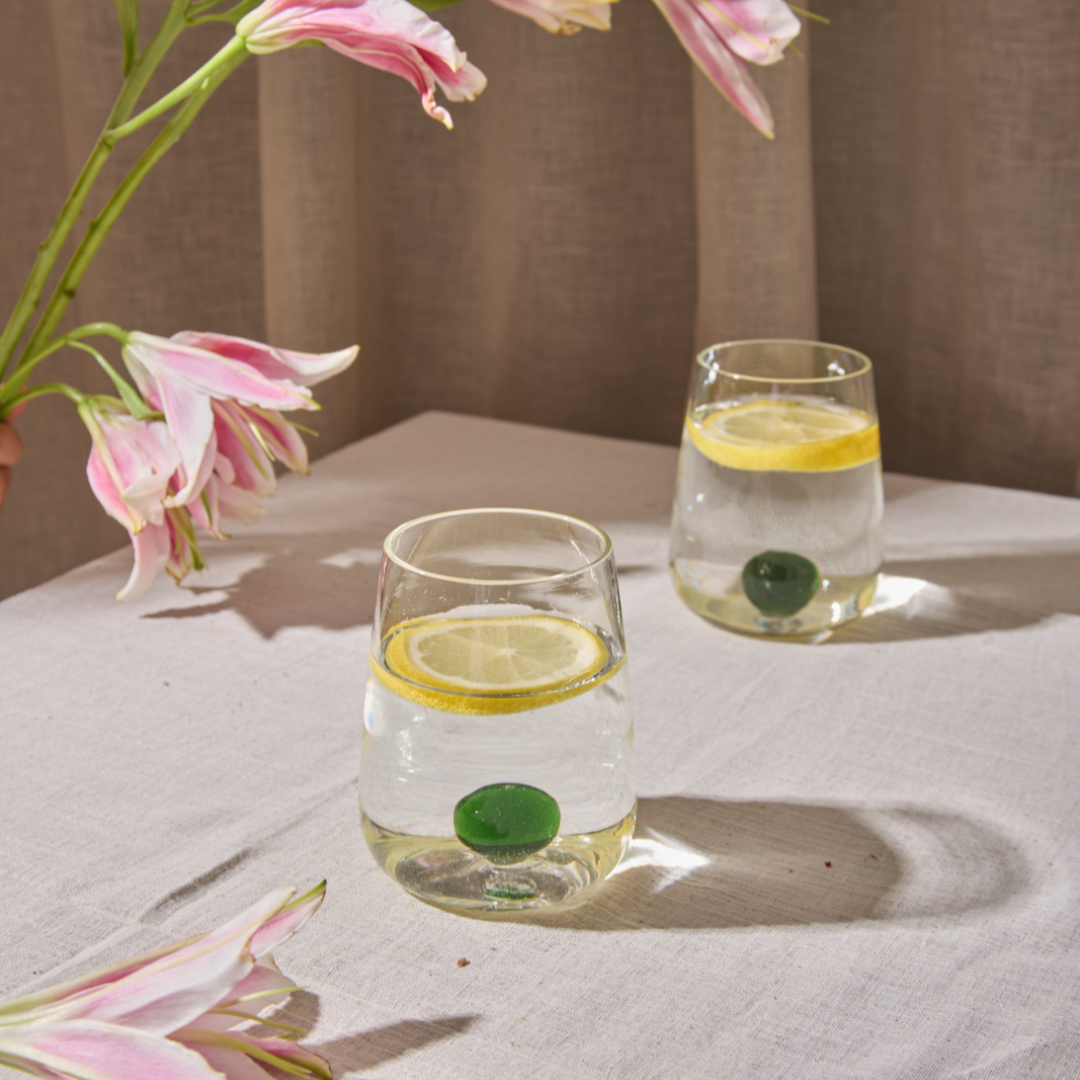 Handblown Drinking Glass - Emerald (Set Of 2)