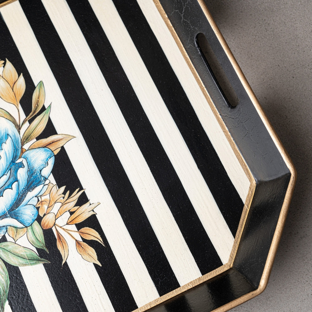 Peony_Handpainted_Serving_Tray_-_Blue_Amaara