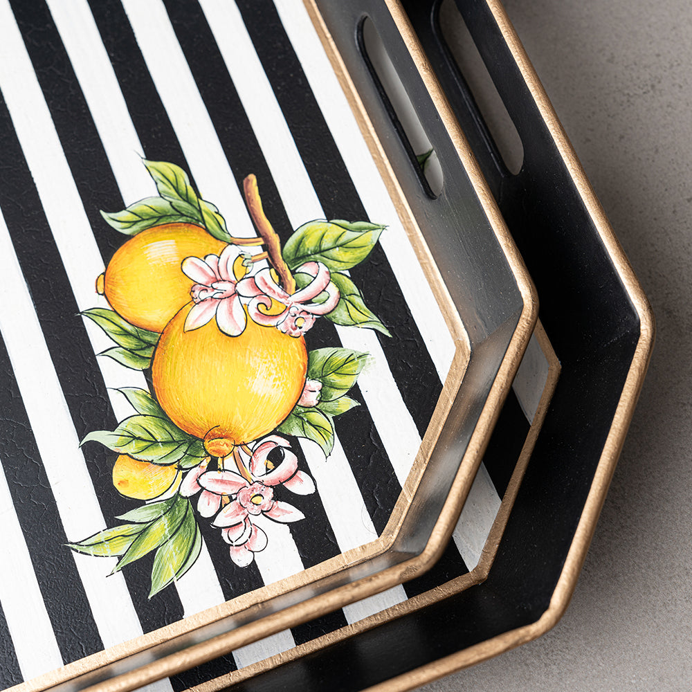 Positano Lemon Handpainted Serving Tray