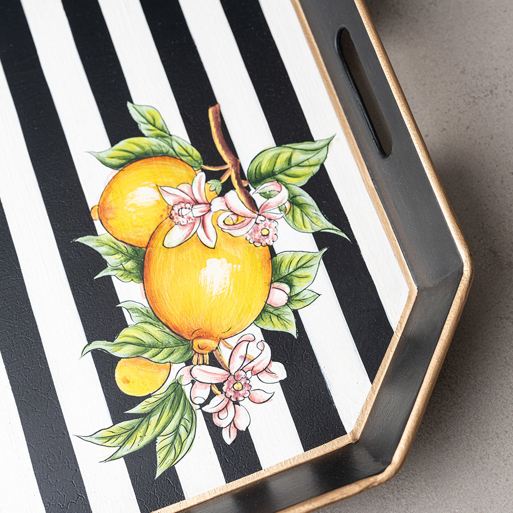 Positano Lemon Handpainted Serving Tray