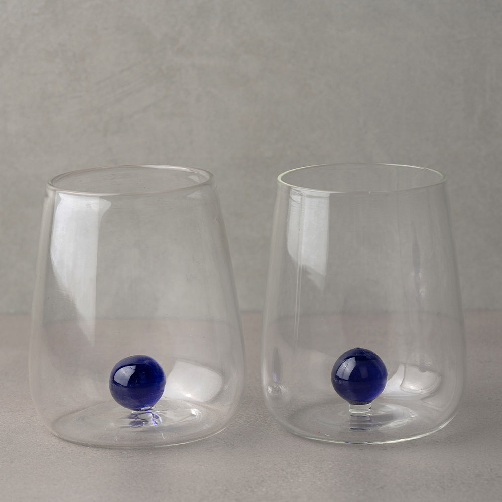 Handblown Drinking Glass - Azure (Set Of 2)