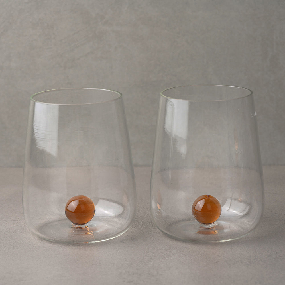 Handblown_Drinking_Glass_Honey_Amaara_Home