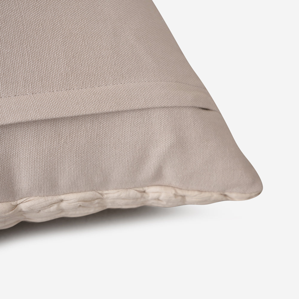 Ruched Cushion - Beige