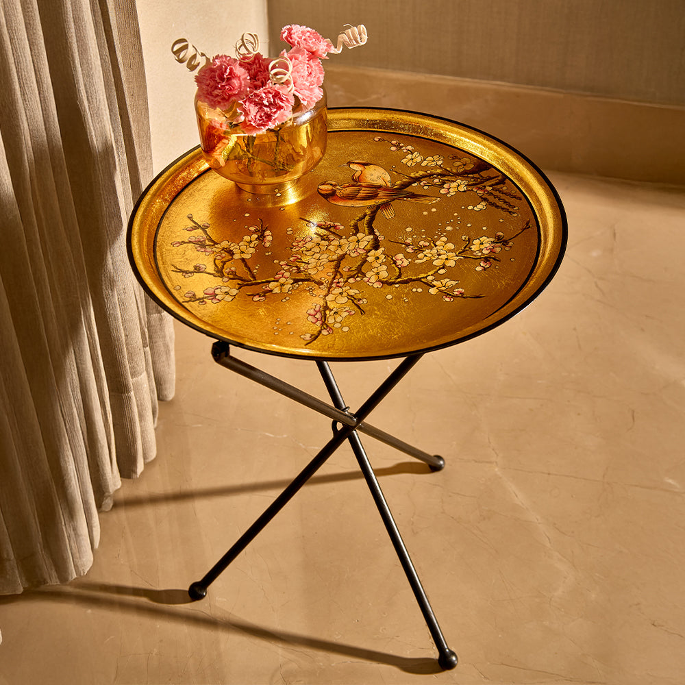 Sakura Handpainted Butler Tray - Round