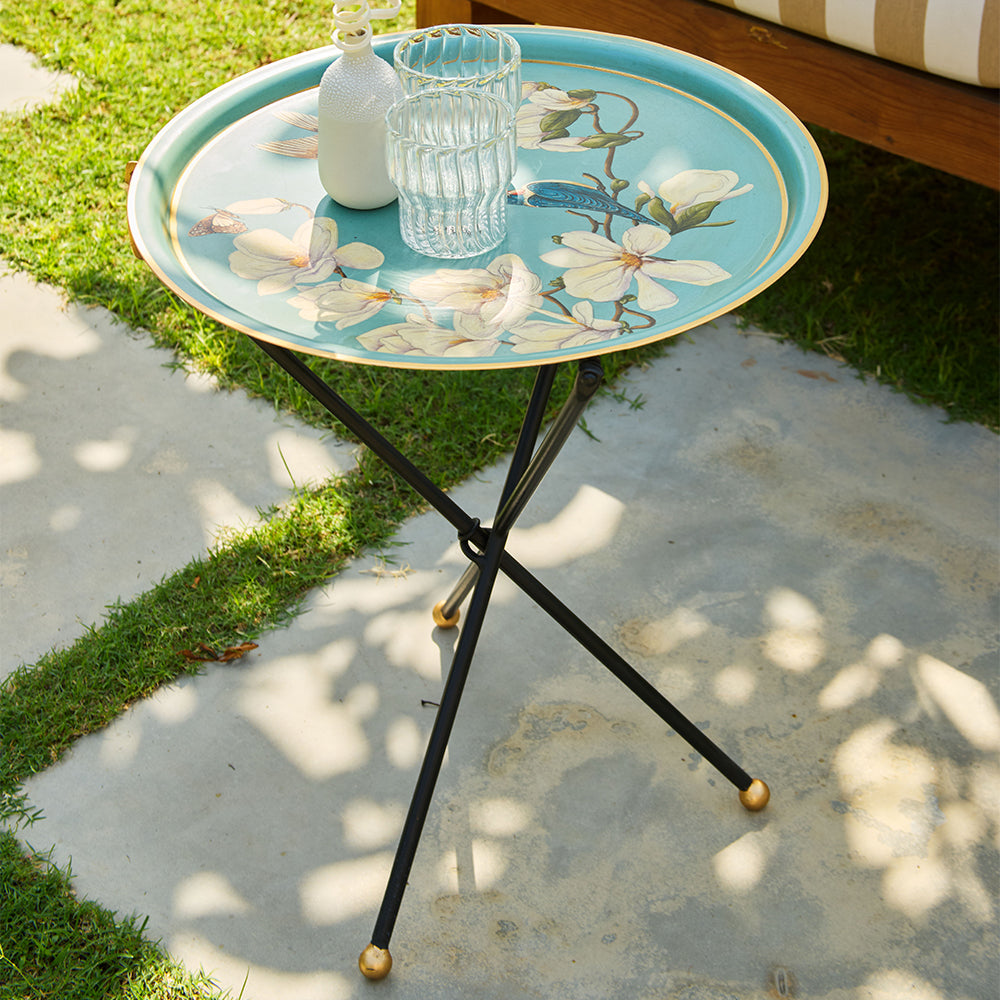 Magnolia Handpainted Butler Tray - Round