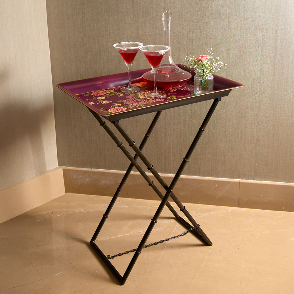 Rosa Handpainted Butler Tray - Rectangle