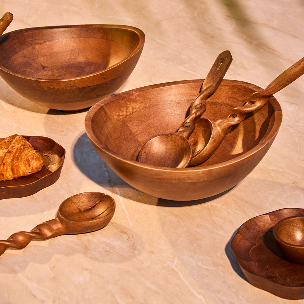 Nami Salad Bowl With Matching Servers (Set Of 3)