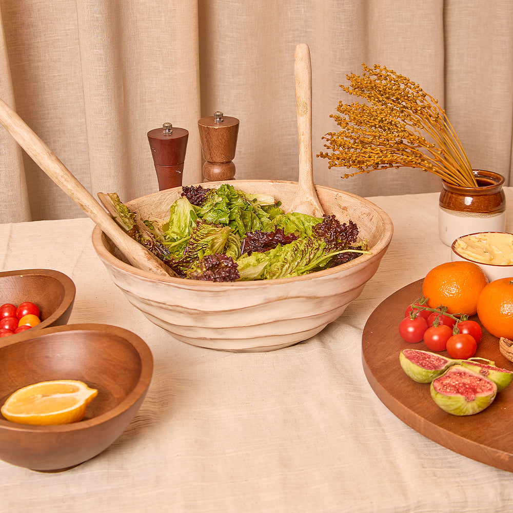 Umi Salad Bowl With Matching Servers (Set Of 3)