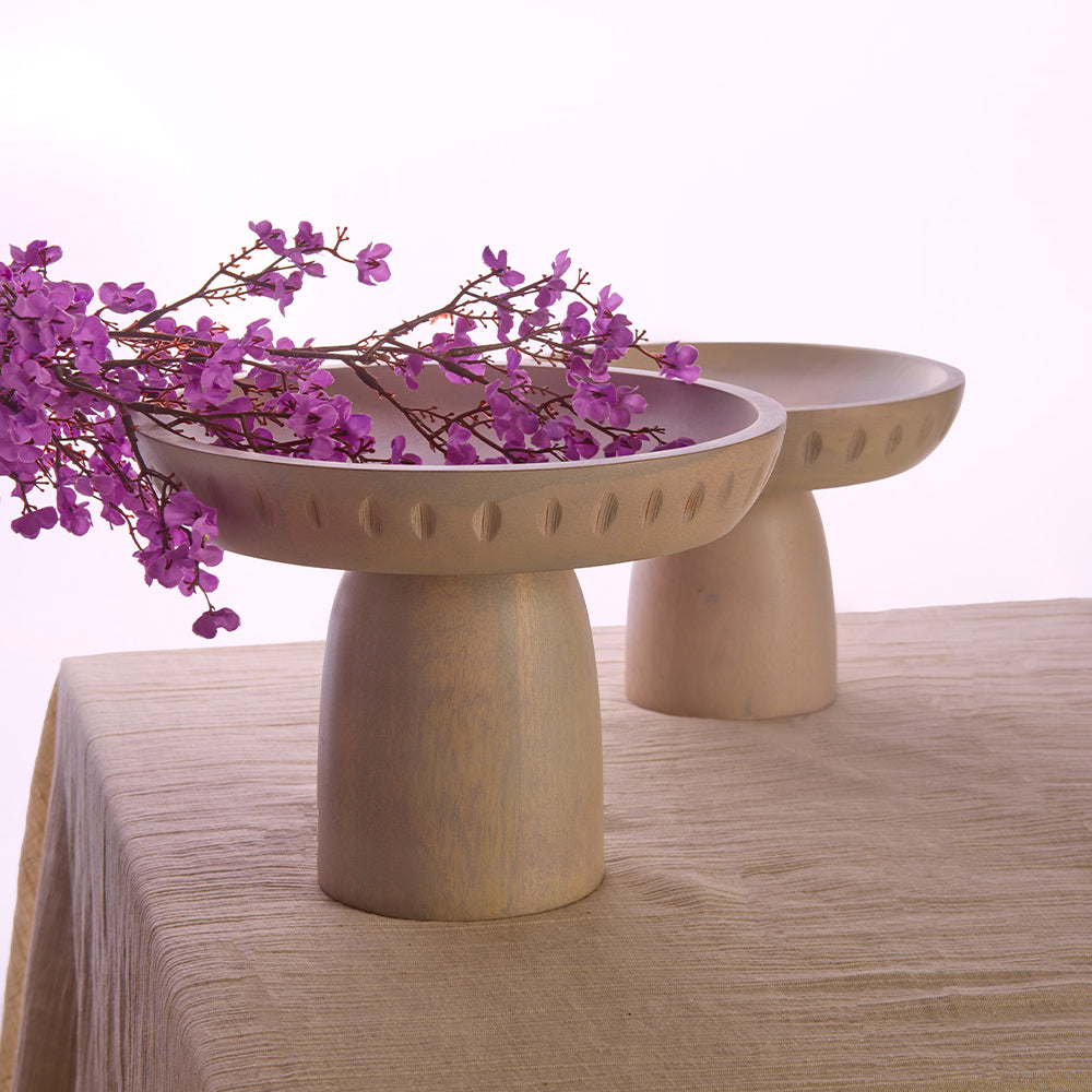 Moku Kake Pedestal Bowls (Large)