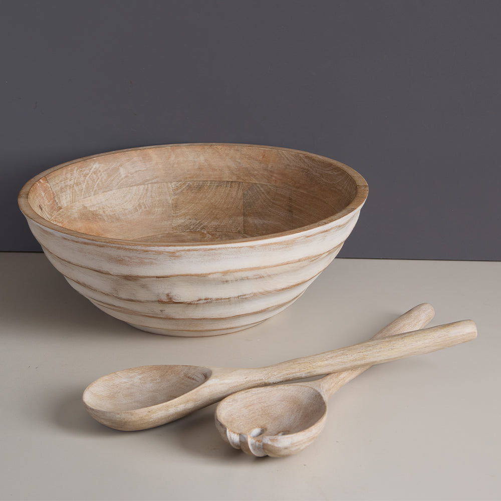 Umi Salad Bowl With Matching Servers (Set Of 3)
