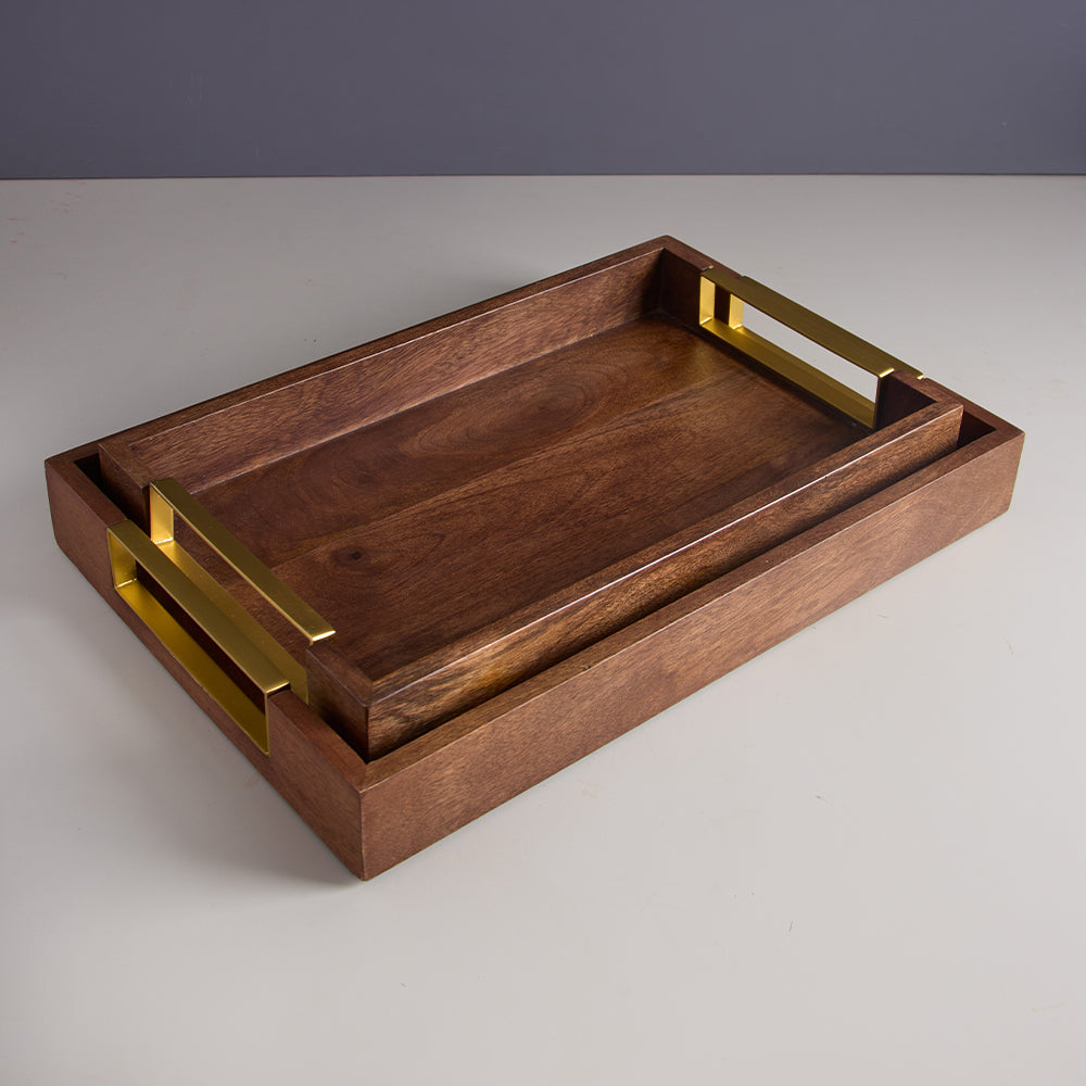Kibashi Serving Trays - Walnut (Set Of 2)