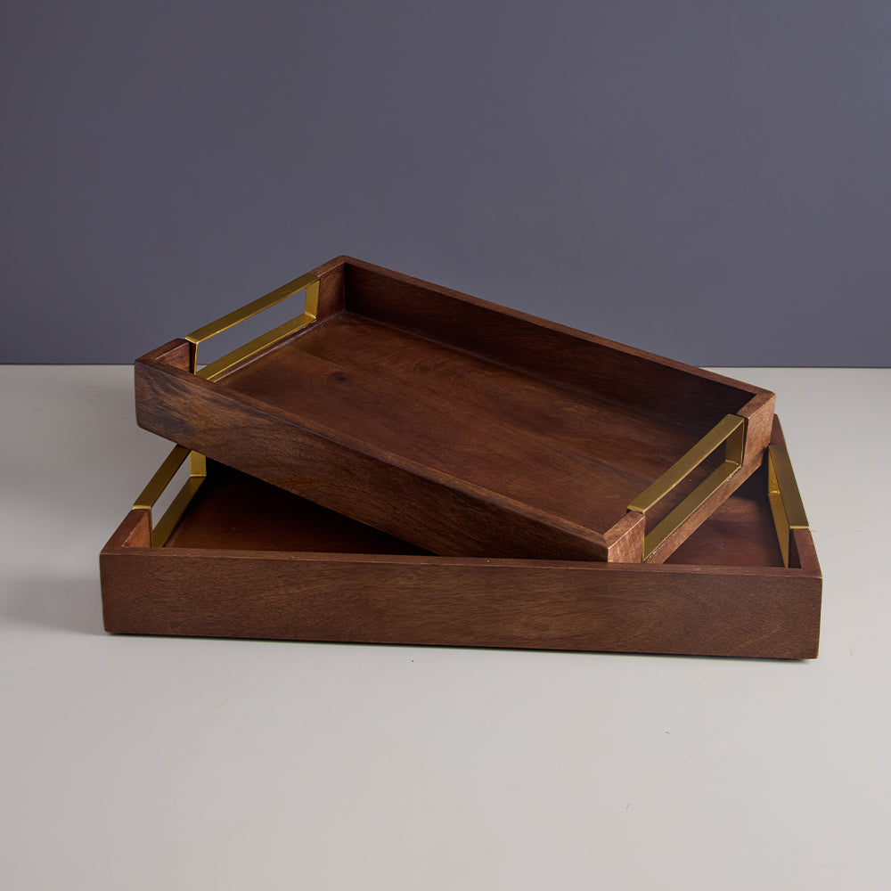 Kibashi Serving Trays - Walnut (Set Of 2)