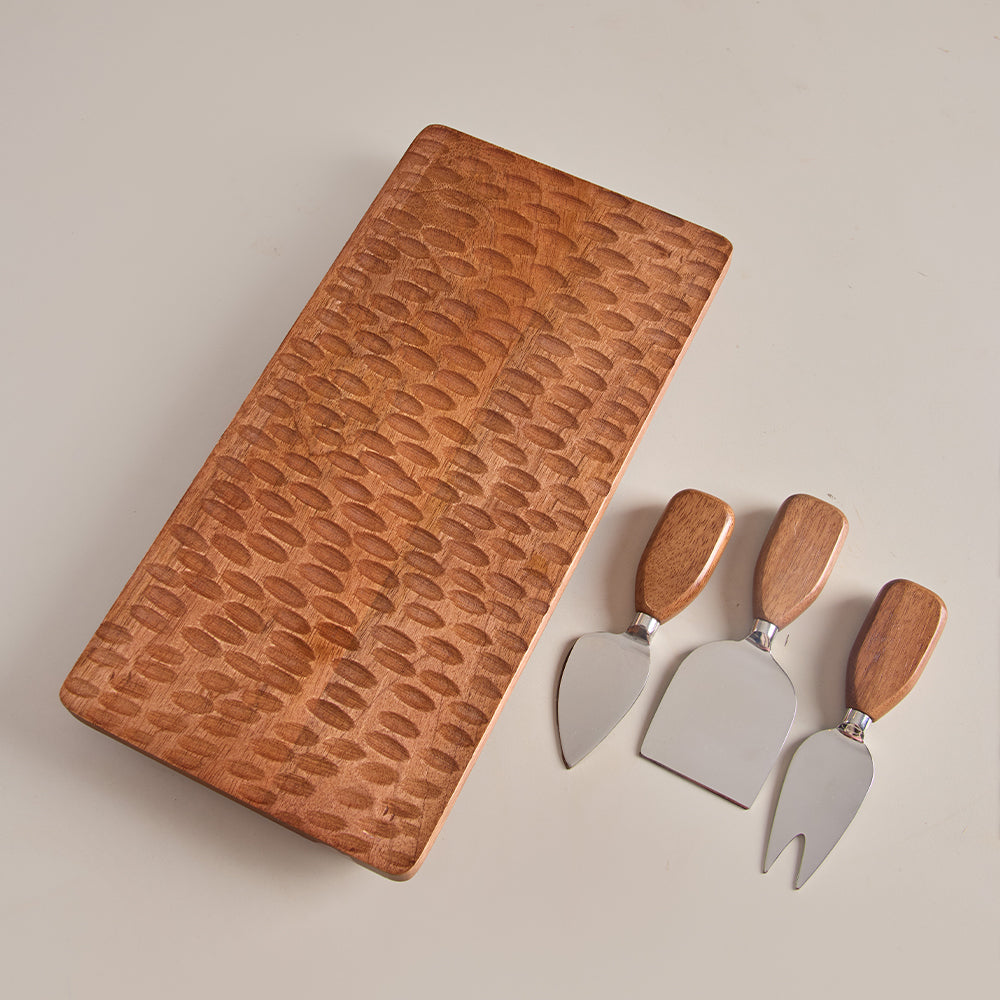 Moku Grazing Platter With Cheese Knives (Set Of 4)